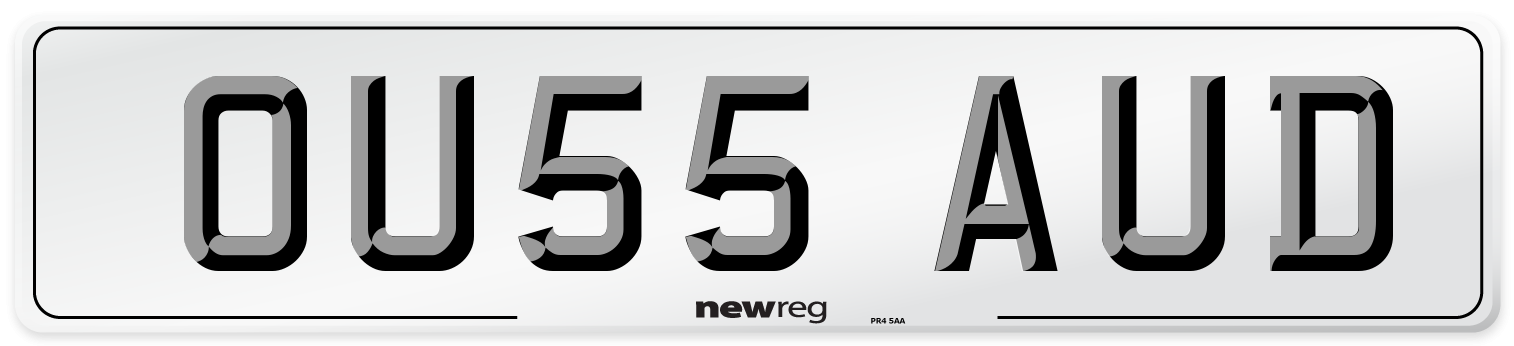 OU55 AUD Number Plate from New Reg